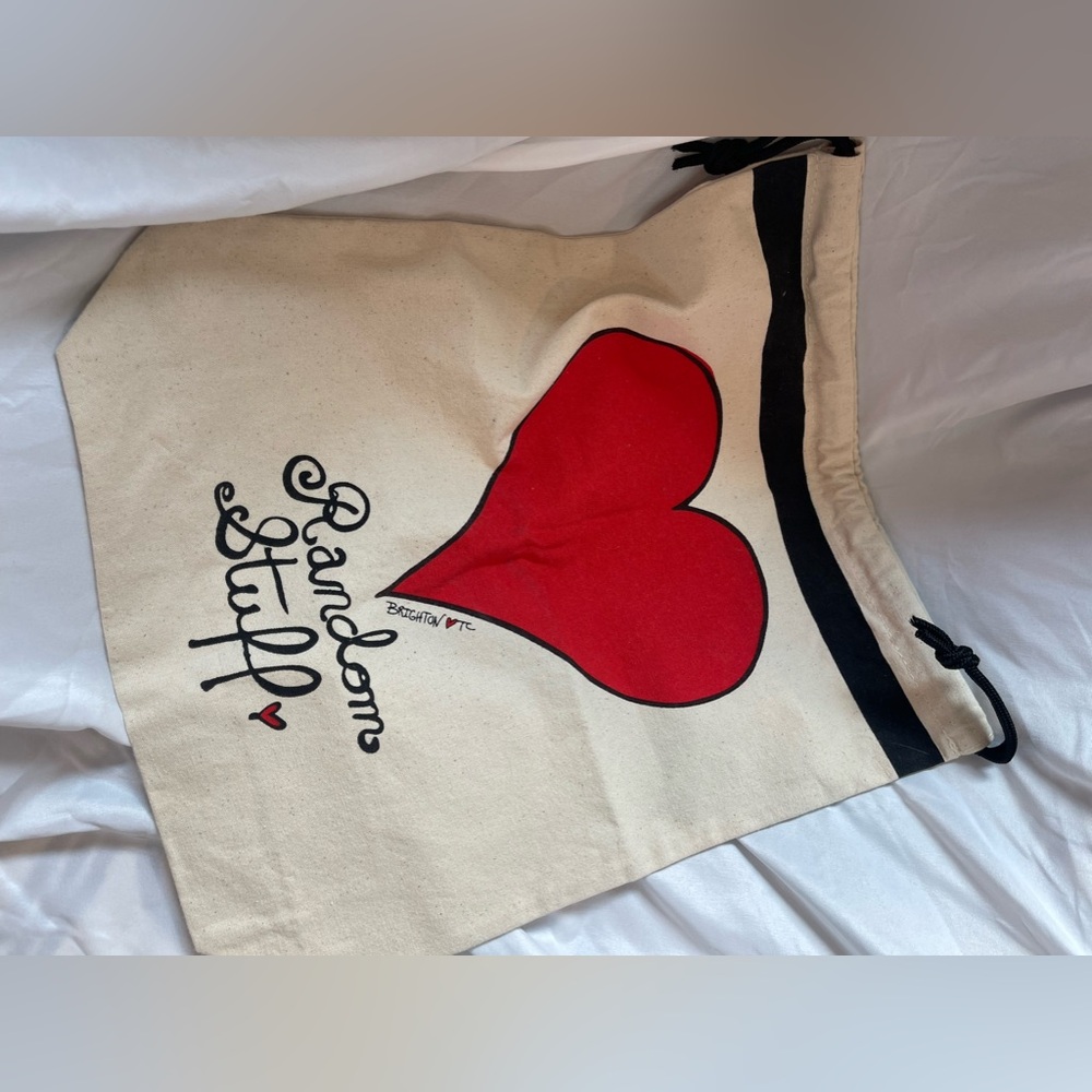Brighton Random Stuff Drawstring Bag Canvas Trave… - image 1